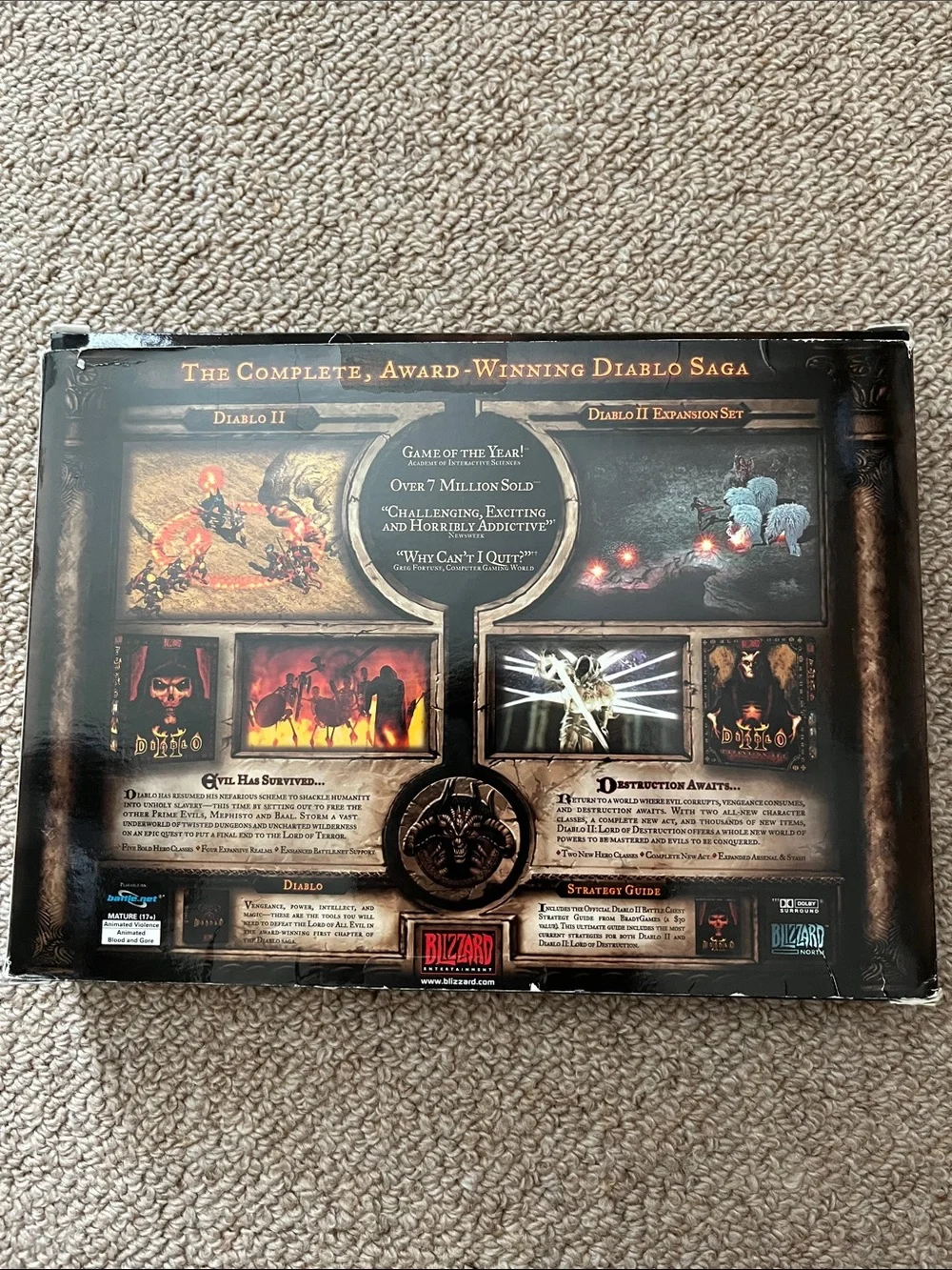 Blizzard Diablo Battle Chest PC Game Box - Black & Red